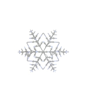 Northlight 16" White Lighted Snowflake Christmas Window Silhouette Decoration In White
