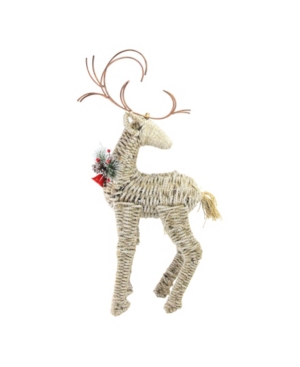 Northlight 27" Reindeer Facing Backwards Twine Christmas Figure In Brown