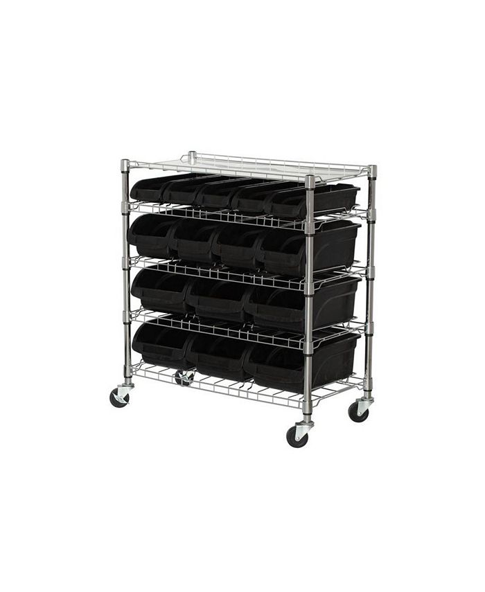 Edsal 5Shelf Mobile Bin Shelving Unit Macy's