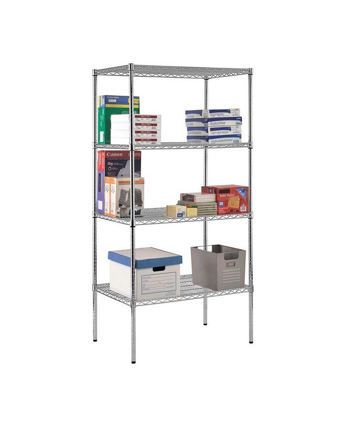 Edsal Shelf Steel Shelving Unit In Chrome Finish Macy's