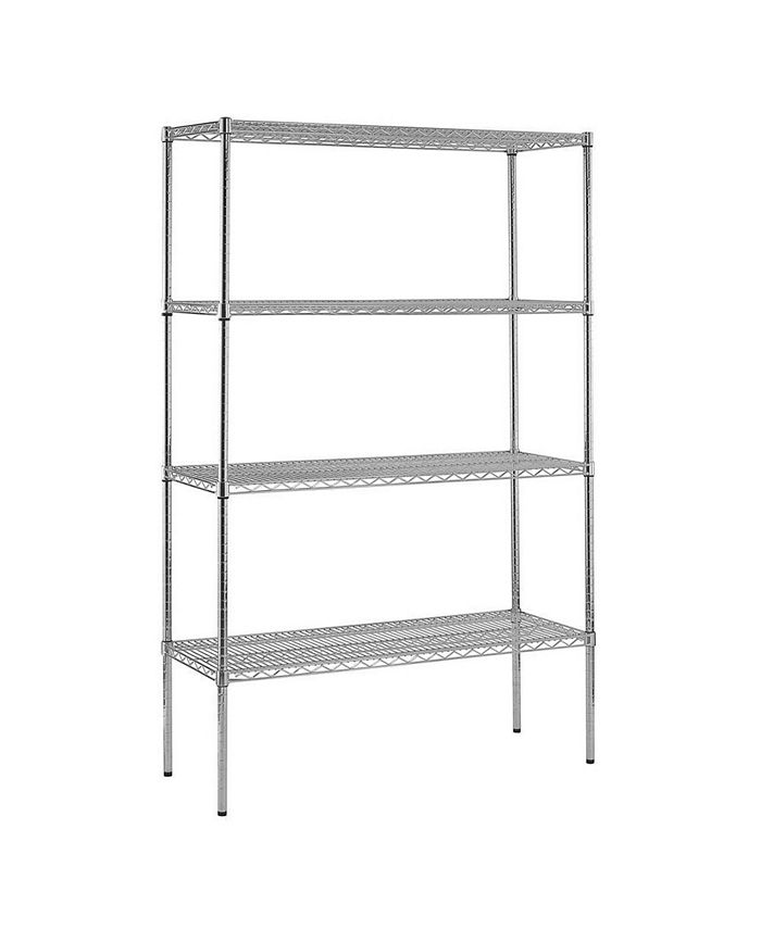 Edsal Shelf Steel Shelving Unit In Chrome Finish & Reviews Cleaning
