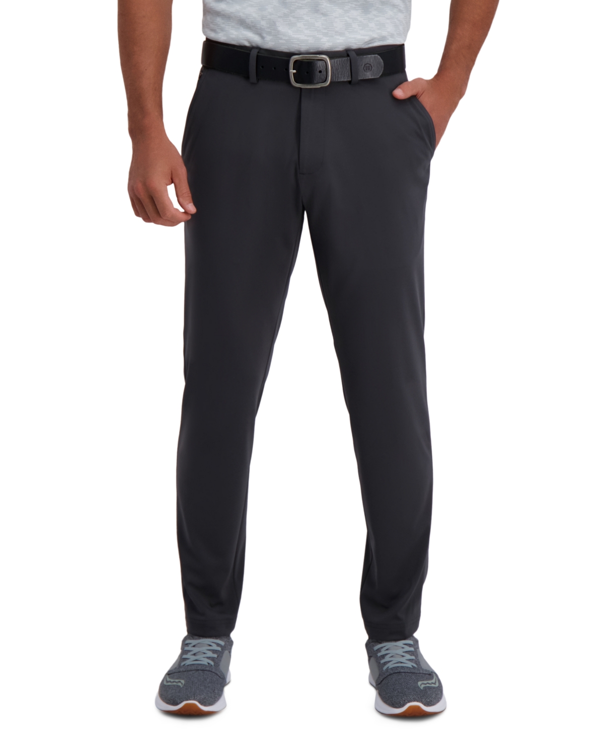Men's Active Series Slim-Fit Stretch Solid Casual Pants - Charcoal