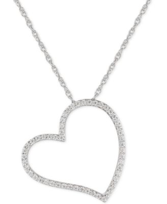 cubic zirconia heart necklace