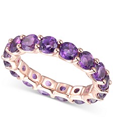 Amethyst Eternity Band (1/2 c.t. t.w.) in Sterling Silver (Also Available In Citrine, Rhodolite Garnet, Multi, Blue Topaz, and Lab Created Opal)