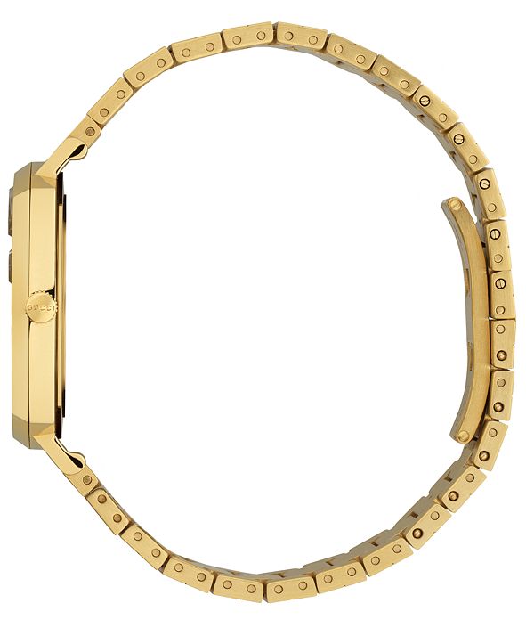 Gucci Grip Gold-Tone PVD Stainless Steel Bracelet Watch 35mm & Reviews ...