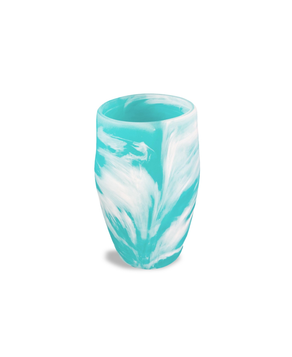 Nashi Home Classic Vase Medium In Aqua Swirl