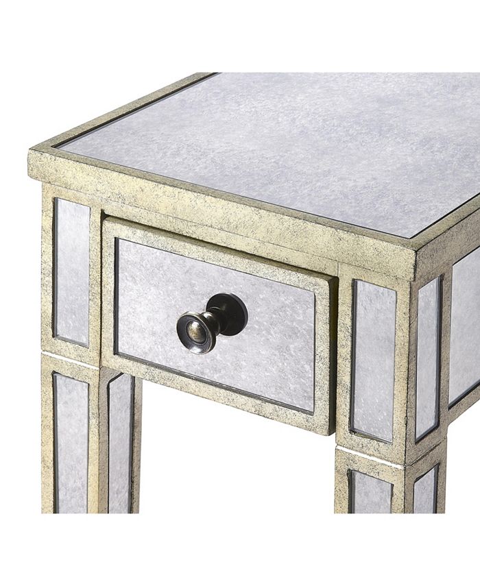 Butler - Katarina Mirrored Chairside Table, Quick Ship