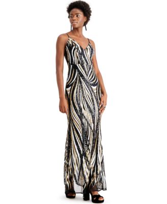 Marciano Sequin Mesh Gown Macy s