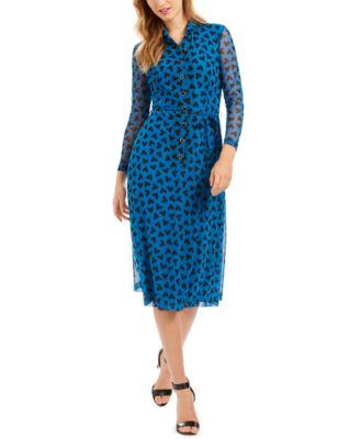 Anne Klein - Printed Mesh Dress