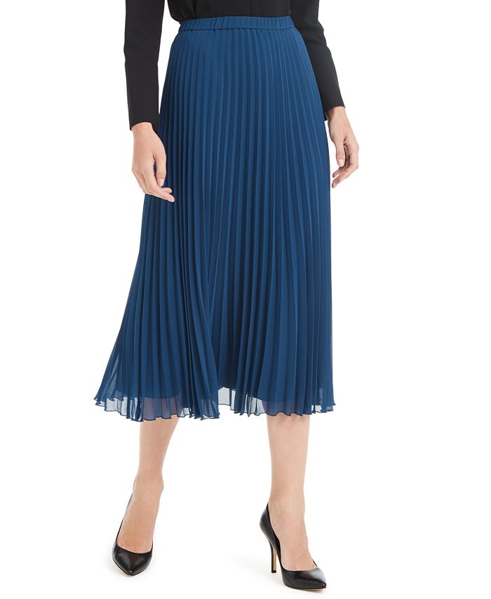 Anne klein pleated maxi skirt online