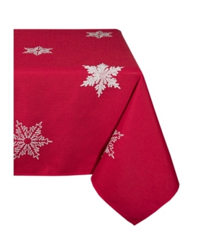 Xia Home Fashions Glisten Snowflake Embroidered Christmas Tablecloth 60