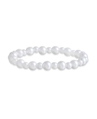 Set Of 5 Imitation Pearl and Crystal Stretchy Bracelets