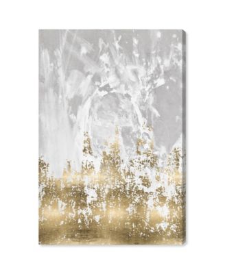 Abstract Metallic Textures Giclee Art Print on Gallery Wrap Canvas
