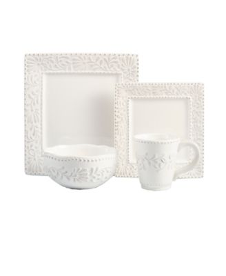 American Atelier - Bianca Leaf 16 Pc Dinnerware Set