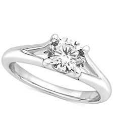 GIA Certified Diamond Solitaire Engagement Ring (1 ct. t.w.) in 14k White Gold
