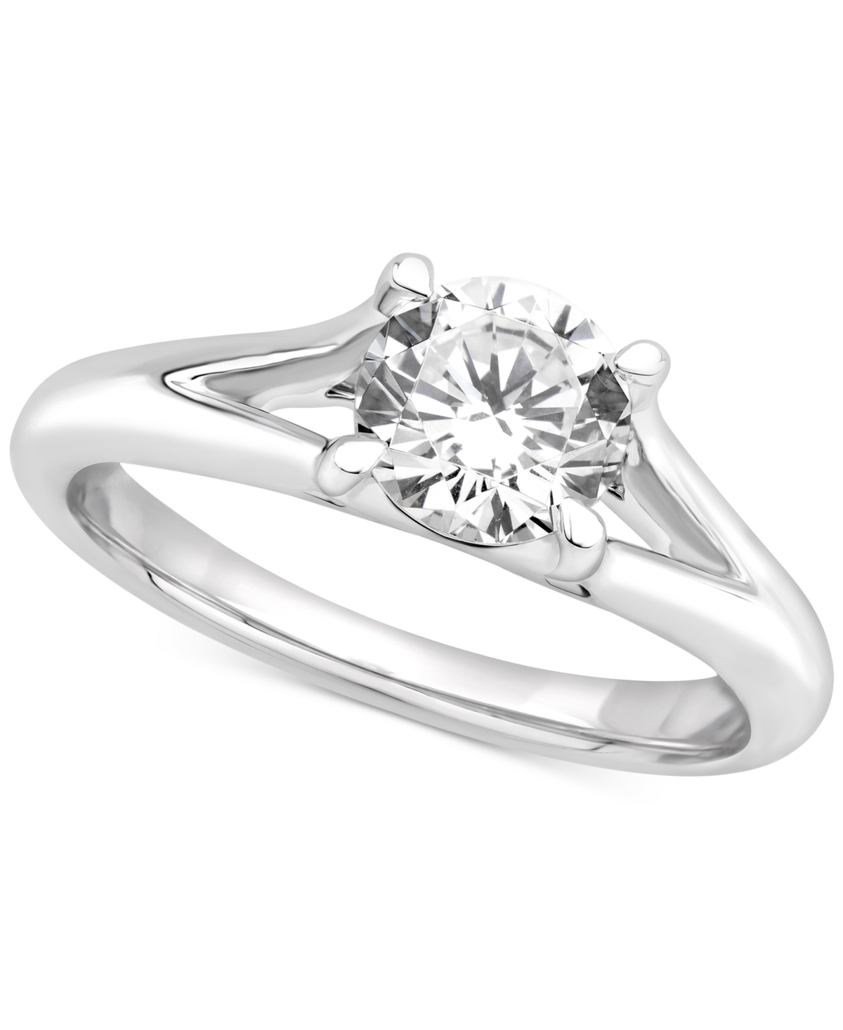 Gia Certified Diamond Solitaire Engagement Ring (1 ct. t.w.) in 14k White Gold - White Gold