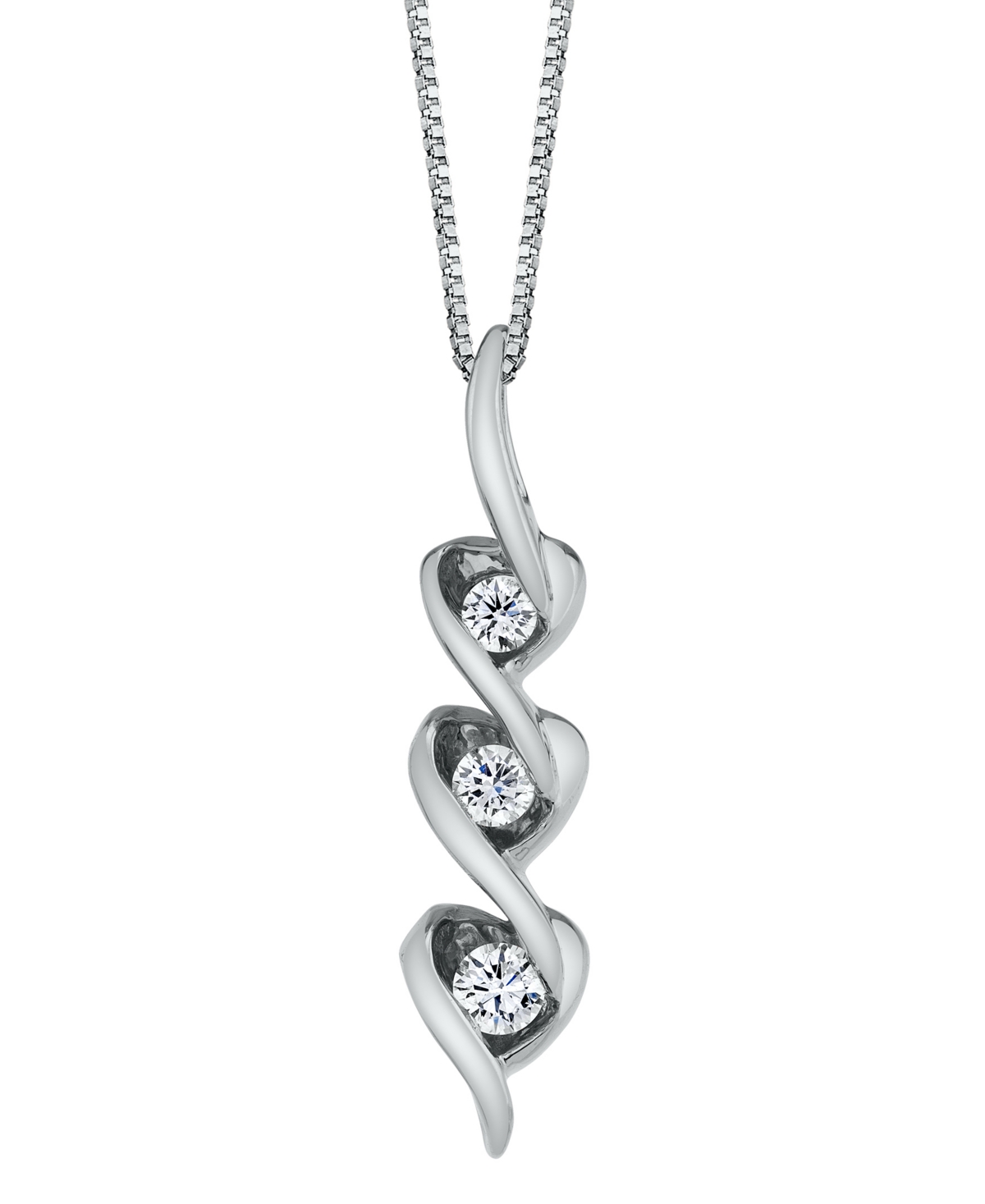 Diamond (1/8 ct. t.w.) Heart Pendant in 14k White, Yellow or Rose Gold - ROSE GOLD