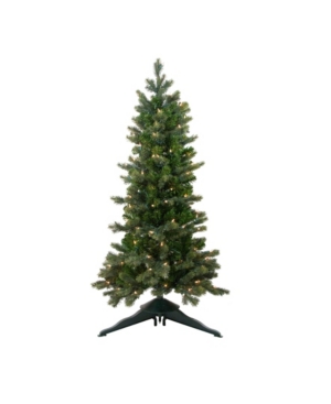 Northlight 4' Pre-lit Savannah Spruce Slim Artificial Christmas Tree In Green