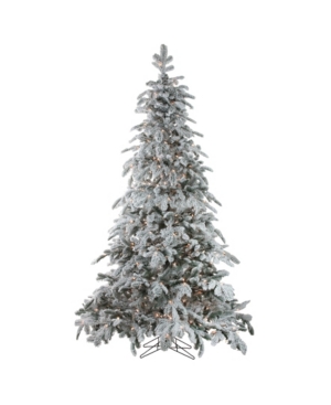 Northlight 6.5' Pre-lit Flocked Whistler Noble Fir Artificial Christmas Tree In Green