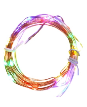 Northlight Set of 20 Battery Operated Led Multi-Color Christmas Fairy Lights - Copper Wire