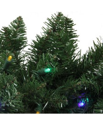 9' Pre-Lit Northern Pine Artificial Christmas Garland - Multi-Color LED Lights