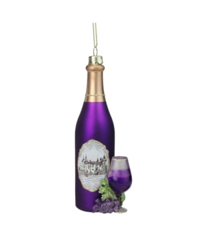 Northlight 5.75" Purple Wine Country Glass Bottle Christmas Ornament