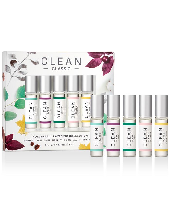 CLEAN Fragrance 5-Pc. Classic Rollerball Layering Gift Set - Macy's