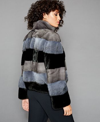 The Fur Vault Striped Mink Fur Jacket Macy s