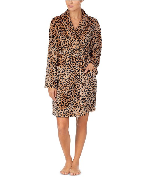 DKNY Women's Printed Plush Robe