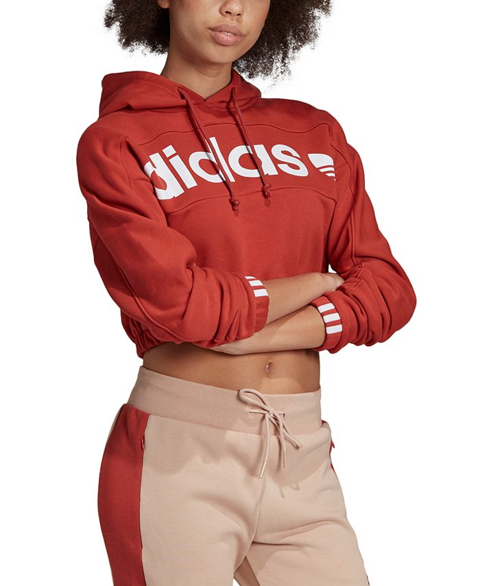 Originals women's cotton logo sale cropped hoodie