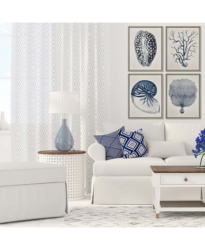 Paragon Picture Gallery Paragon Coastal Framed Wall Art Set of 4, 26" x