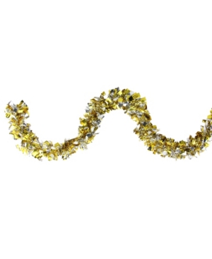 Northlight 12' Gold And Silver Boa Wide Cut Christmas Tinsel Garland