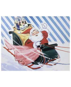Northlight Led Back Lit Santa Claus and Sleigh Pepsi Christmas Wall Art
