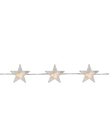 20 Warm White Star LED Micro Fairy Christmas Lights 6 ft Copper Wire