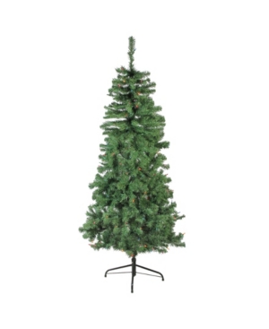 Northlight 6' Pre-lit Alberta Pine Slim Artificial Christmas Tree In Green