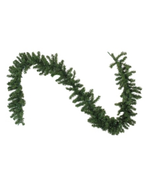 Northlight 9' Pre-lit Led Canadian Pine Artificial Christmas Garland With Timer In Green
