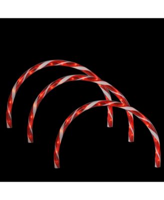 Northlight Set Of 3 Candy Cane Arch Outdoor Christmas Pathway Markers ...