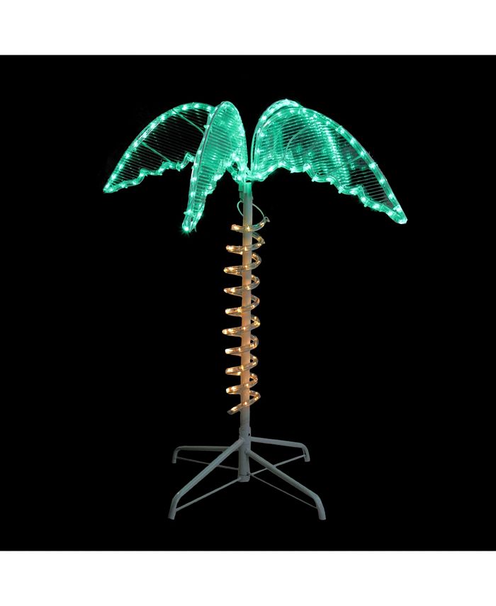 Northlight 2.5' Green and Tan LED Palm Tree Rope Light Outdoor