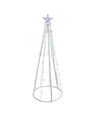 Northlight 5' Multi-Color LED Lighted Show Cone Christmas Tree Outdoor ...