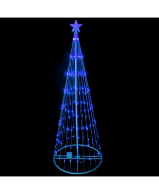 9' Blue LED Lighted Show Cone Christmas Tree Outdoor Decoration