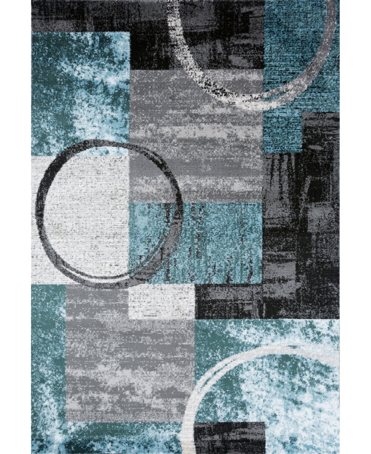 Main Street Rugs Alba Alb307 Blue/Gray 7'10in x 10'2in Area Rug - Blue/Gray