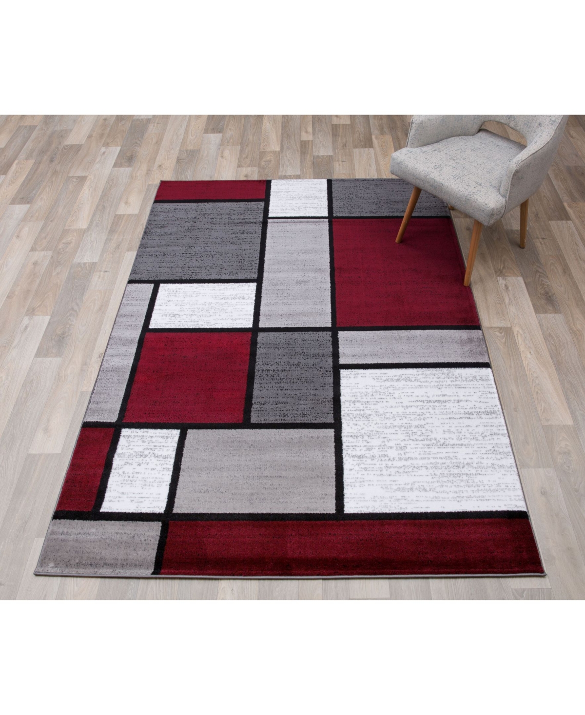 Main Street Rugs Montane Mon106Area Rug - Red