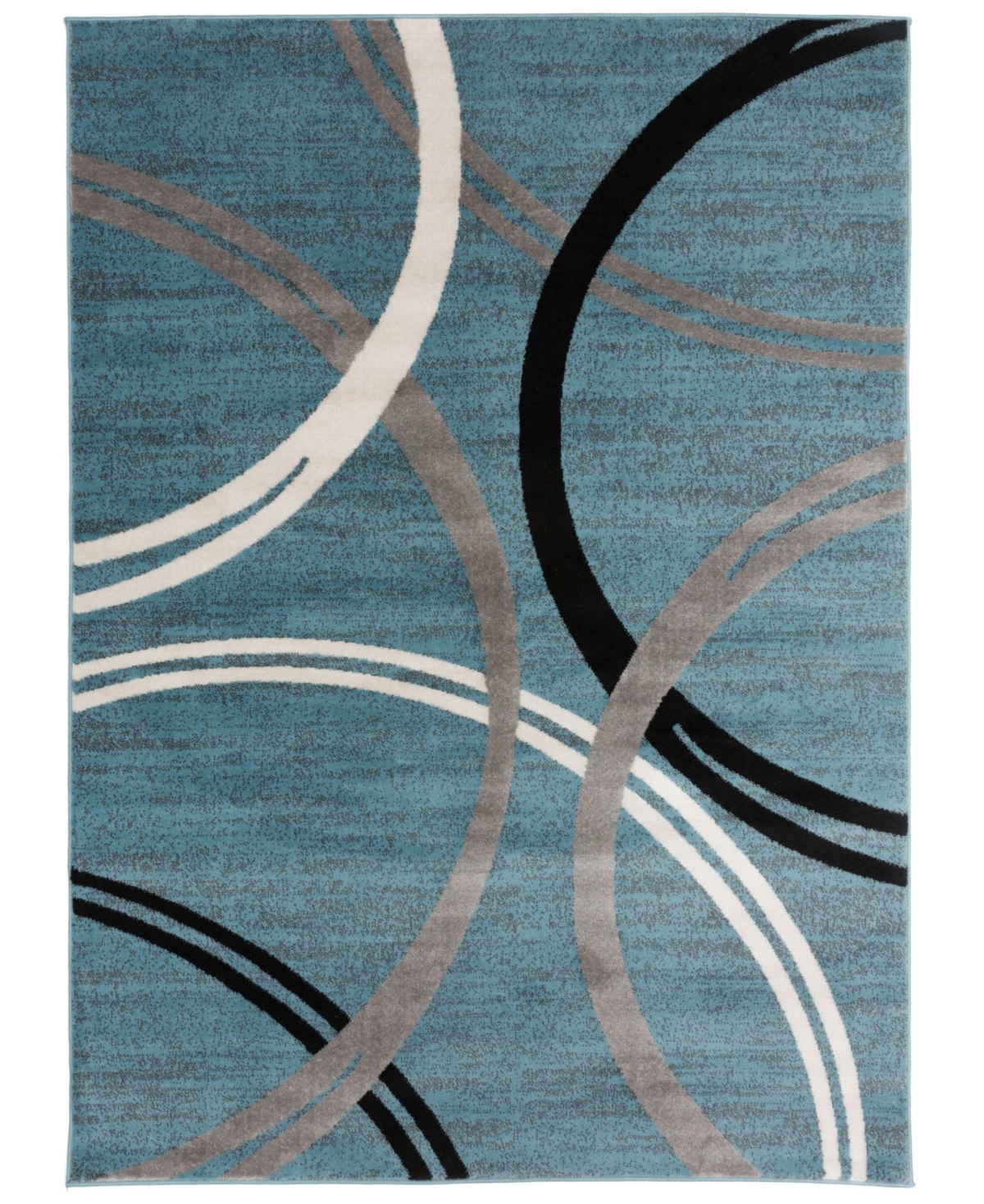 7'10" x 10'2" Main Street Rugs Alba Alb377 Blue Area Rug
