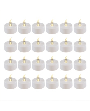 Jh Specialties Inc/lumabase Lumabase Battery Operated Led Tea Light Candles, Set Of 24 In White