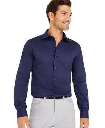Alfani - Men's Slim-Fit Performance Stretch Easy-Care Solid Dress Shirt
