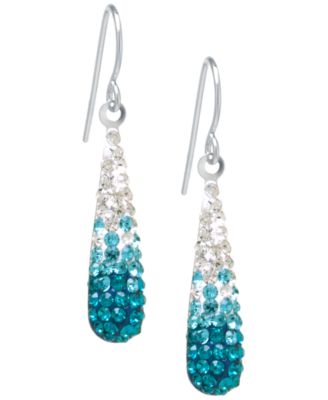 crystal tear drop earrings