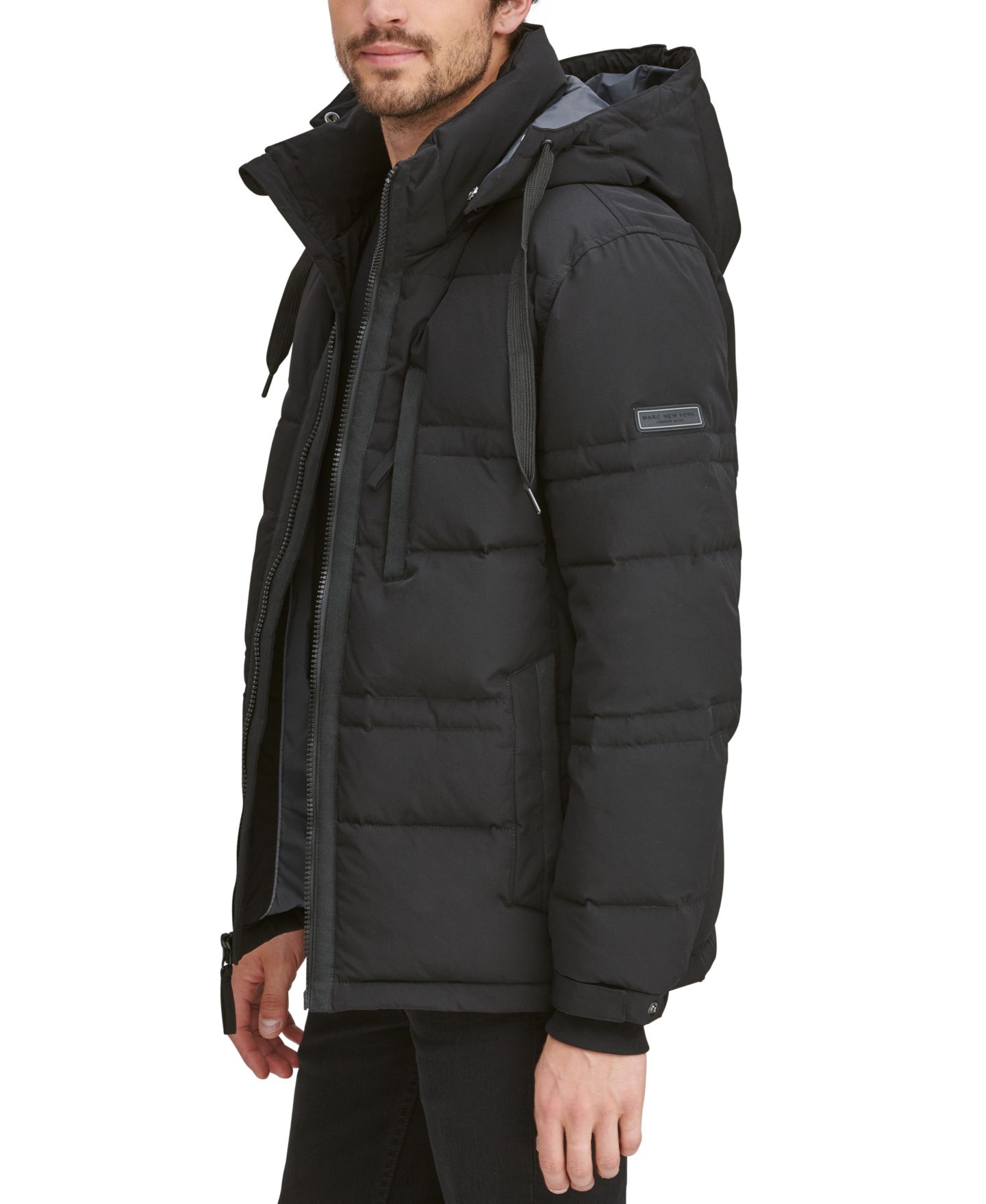 Мужская куртка Marc New York Down Filled with Removable Hood, цвет: Чёрный — фото 1