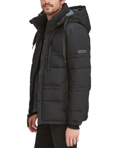 Мужские куртки Marc New York Men's Huxley Crinkle Down Jacket with Removable Hood