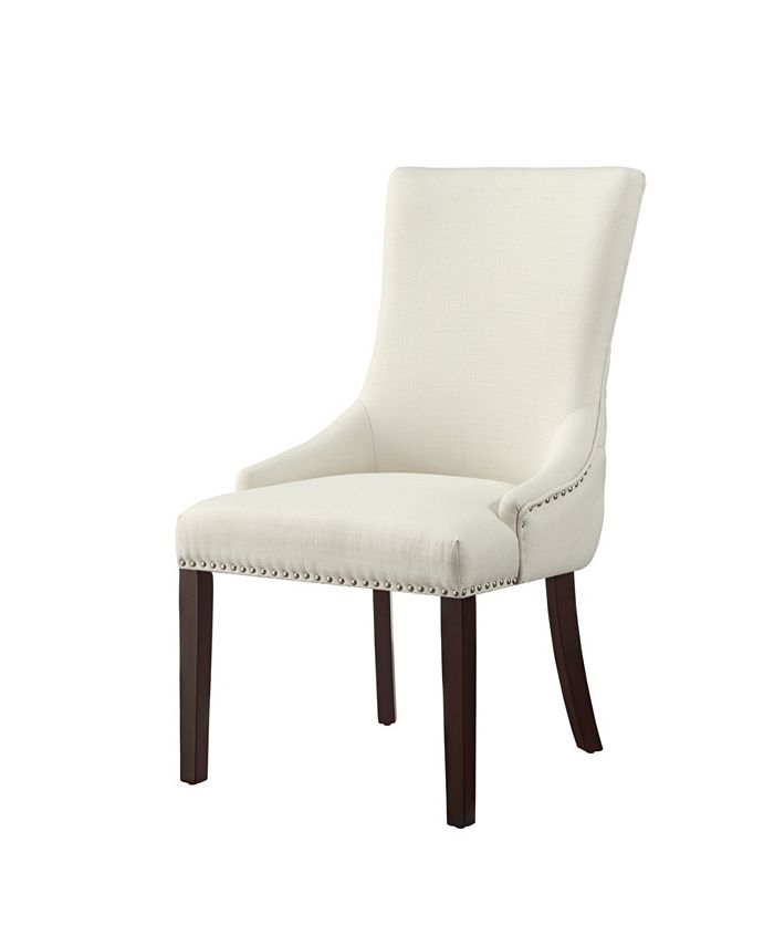 Inspired Home Oscar Upholstered Tufted Dining Chair with Nailhead