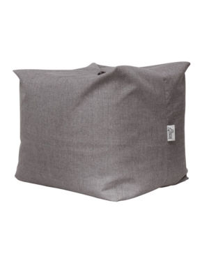 Loungie Magic Pouf Upholstered Convertible Beanbag Ottoman In Gray